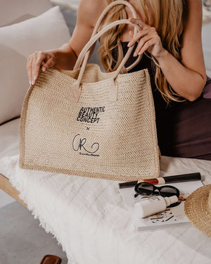 Authentic Beauty Concept Camille Razat Summer Straw Bag 2025 at Eds Hair