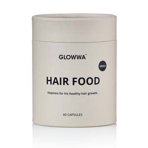 Glowwa Hair Food supplement container on a white background