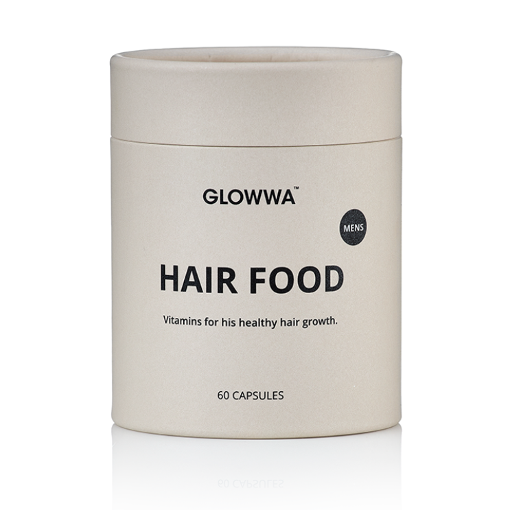 Glowwa Hair Food supplement container on a white background