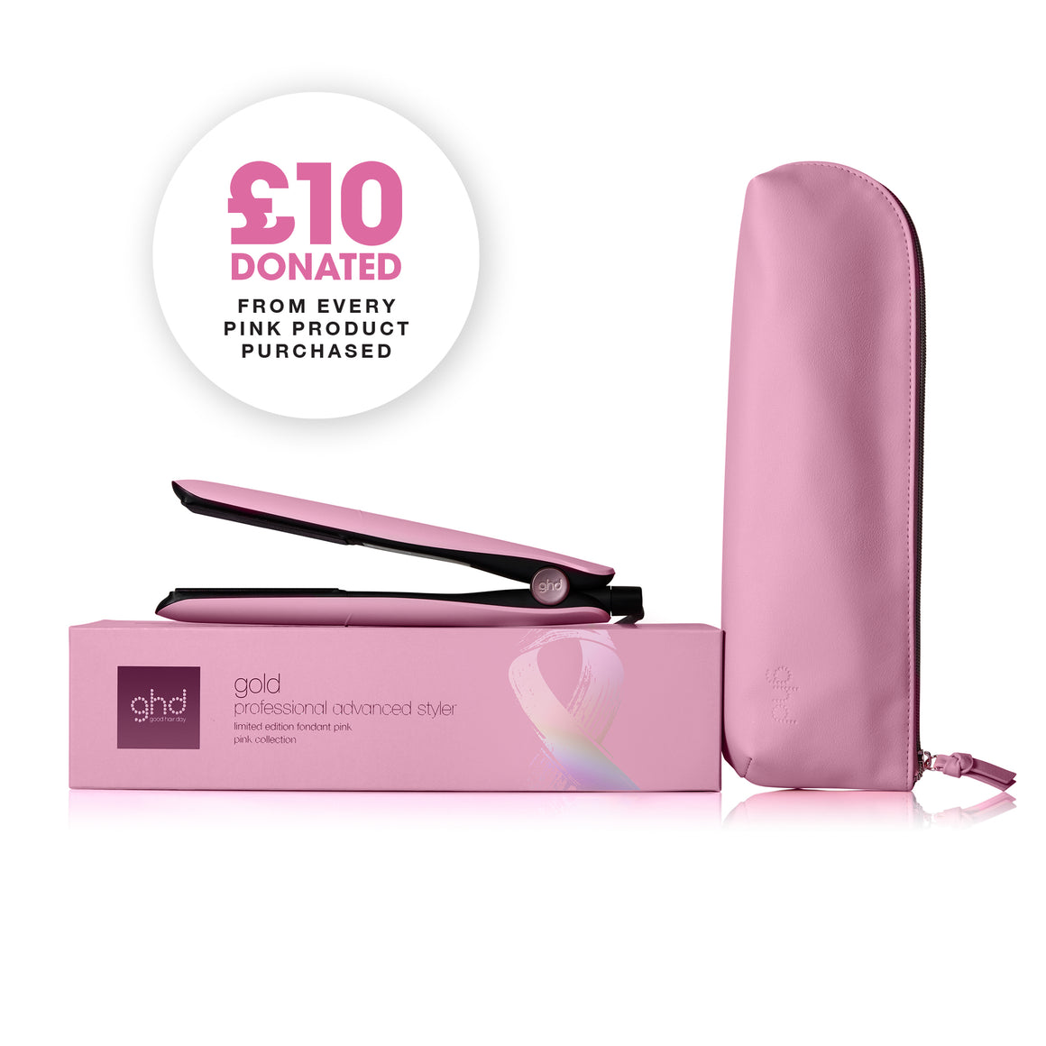 ghd Gold Hair Straightener in Fondant Pink at Eds Hair Bramhall (Manchester)