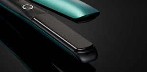 ghd Platinum+ Hair Straightener in Alluring Jade Green Limited Edition Christmas 2023 at Eds Hair Bramhall