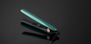 ghd Gold Hair Straightener in Alluring Jade Limited Edition Christmas 2023 at Eds Hair Bramhall
