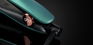 ghd Gold Hair Straightener in Alluring Jade Limited Edition Christmas 2023 at Eds Hair Bramhall